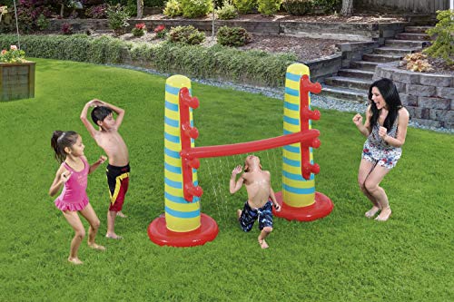 BESTWAY 52238 - Juego de Limbo Hinchable Rociador Limber Limbo 175x71x150 cm 4 Grados Dificultad Válvulas de Seguridad, Cámara de Agua y Parche de Reparación