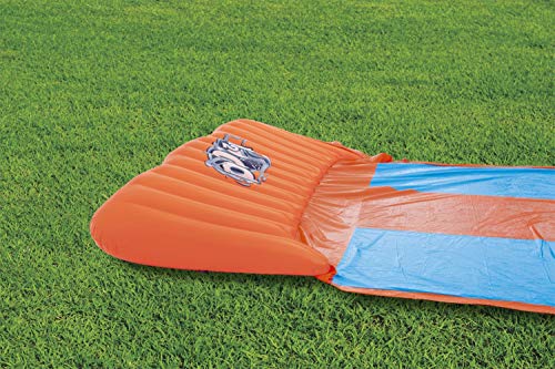 BESTWAY 52258 - Pista Deslizante Infantil Hinchable H2O Go! Triple 549 cm con Conexión a Manguera de Jardín, Piscina Final y Parche de Reparación Incluido Mayores de 3 Años