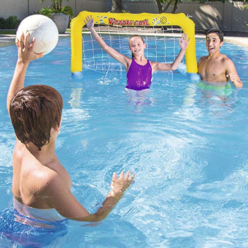 Bestway 8321070 Flotador Porteria Waterpolo con Pelota, 137 x 66 cm