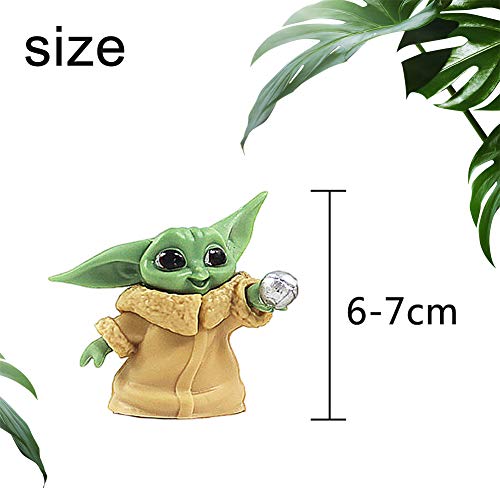 BESTZY Baby Yoda Toy 5 Figuras de Peluche para Bebé Baby Yoda Doll Figure Modelo de Acción para la Oficina o Los Niños