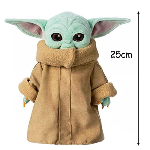 BESTZY Peluche De Star Wars para Bebé, Bebé Star Wars Muñeca De Peluche De Star Wars De Peluche Muñeca De Peluche para Niño, Baby Star Wars Plush Doll Toy, Regalo para Niños (25cm)