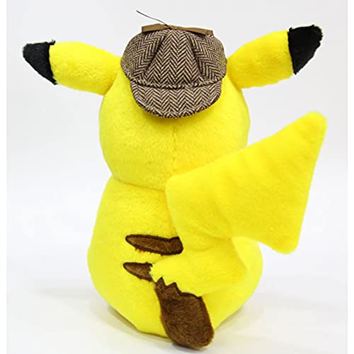 Betory 28Cm Detective Pikachu Peluches, Peluches Pikachu, Pikachu Peluche con Sombrero, Muñecos de Anime Regalos de cumpleaños de Navidad para niños