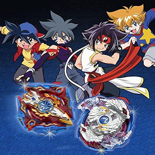 Beyblade Burst Peonzas 2Pcs Conjuntos de Metal de Gyro 4D Peonzas Gyro Lucha Maestro Cadena Launcher con Estadio Infinity Nado Básico Duelos Conjuntos Regalo para Niños