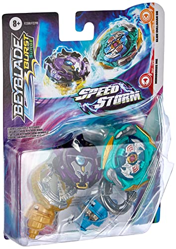 Beyblade Burst Surge, Pack de 2 peonzas Speedstorm Glide Dullahan D6 y Minoboros M6, Color (Hasbro F2300ES0)