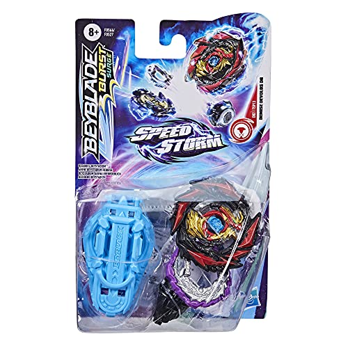 Beyblade Burst Surge Speedstorm - Kit Inicial - Demise Devolos D6 - Top de Batalla Tipo Equilibrio con Lanzador - Juguete para niños