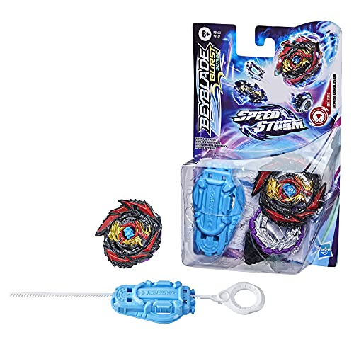 Beyblade Burst Surge Speedstorm - Kit Inicial - Demise Devolos D6 - Top de Batalla Tipo Equilibrio con Lanzador - Juguete para niños