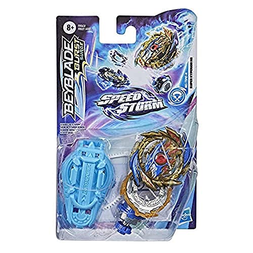 Beyblade Burst Surge Speedstorm - Kit Inicial - Super Hyperion H6 - Top de Batalla Tipo Ataque con Lanzador - Juguete para niños