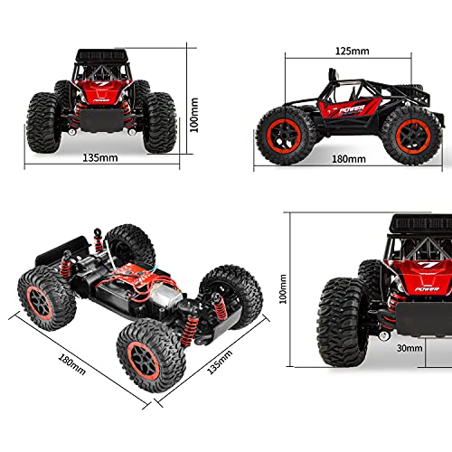 BEZGAR 17S - Coche a Control Remoto a Escala 1:20, Velocidad 2WD 20 km / h, Todo Terreno, Juguete eléctrico, Todoterreno, vehículo RC con Dos baterías Recargables para niños y Adultos