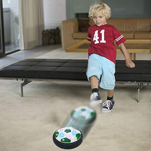 BIBOYELF Divertido BalÓN De Juguete:BalÓN Deportivo De SuspensiÓN De Aire LED para Interiores,Juguete De FÚTbol 3-12 Años para Niños(Verde)