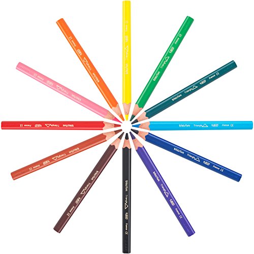 BIC Kids Evolution Triangle - Paquete de 144 lápices de colores