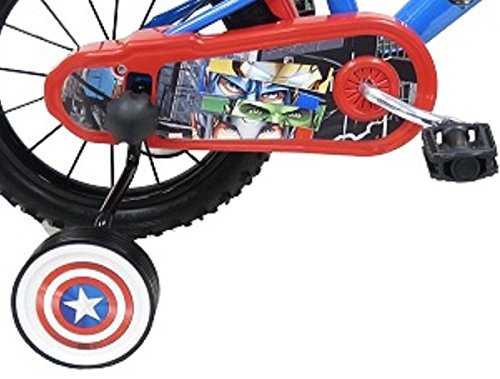 Bicicleta de 14 Pulgadas para niño con Licencia de Avengers – 2 Frenos con portabidón + bidón Trasero