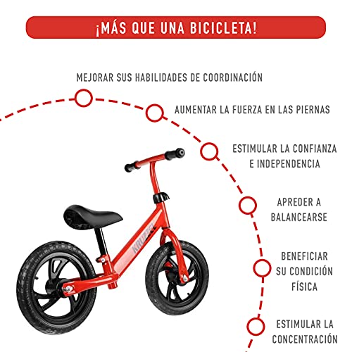 Bicicleta sin Pedales. First Bike. para Niños de 2 a 5 años. Bici para Aprender a Mantener el Equilibrio. Correpasillos. Primera Bici. Bicicleta Infantil Evolutiva. Bici de Aprendizaje.