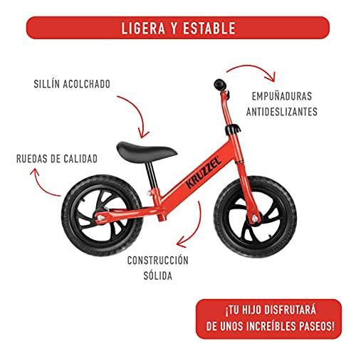 Bicicleta sin Pedales. First Bike. para Niños de 2 a 5 años. Bici para Aprender a Mantener el Equilibrio. Correpasillos. Primera Bici. Bicicleta Infantil Evolutiva. Bici de Aprendizaje.