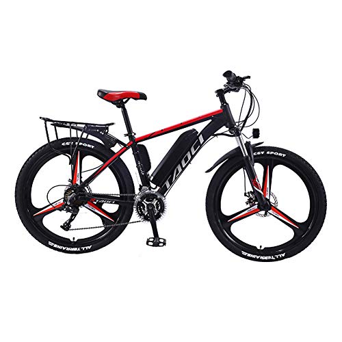 Bicicletas Eléctricas Para Adultos, De Aleación De Magnesio Ebikes Bicicletas Todo Terreno, 26" 36V 350W Extraíble De Iones Litio De La Montaña E-Bici, Para Hombre Ciclo Al Aire Libre ,Rojo,13Ah