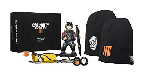 Big box Call of Duty Black ops 4. Caja coleccionista con distintos productos de merchandising de la saga Black Ops 4 de Call of duty. Cuenta con licencia Oficial.