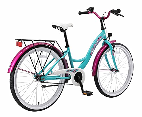 BIKESTAR Bicicleta Infantil para niñas a Partir de 10 años | Bici 24 Pulgadas con Frenos | 24" Edición Clásica Mentha