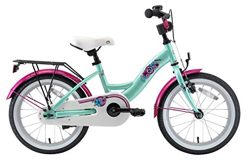 BIKESTAR Bicicleta Infantil para niños y niñas a Partir de 4 años | Bici 16 Pulgadas con Frenos | 16" Edición Clásica Menta