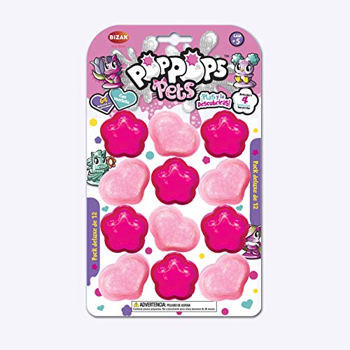 Bizak Pop Pops Pets Pack Deluxe 12 Burbujas (63273002), color surtido