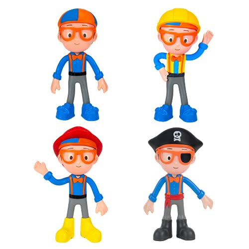 Blippi- Bendables - Paquete de 4, Multicolor (Jazwares BLZ0071)