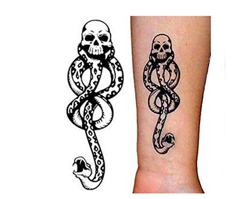 BLOUR 5 unids/Lote Niños Cute Death Eaters Dark Mark Tattoo Stickers Niños Clásico Diversión Fiesta de Halloween Navidad Cosplay Juguetes Regalos