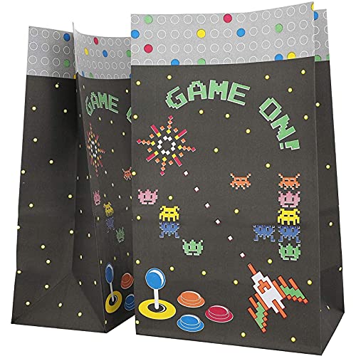 Blue Panda Videojuego Retro Arcade Party favorece Las Bolsas Paquete de 36 Negro