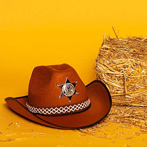 Boland 04107 Sombrero del sheriff de los niños, Tamaño único, marrón , color/modelo surtido