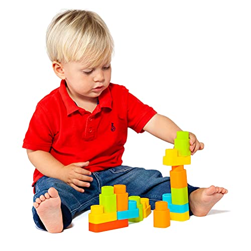 Bolsa Molto Blocks 150 pcs. Juguetes bebés 1 año. Juguete de Bloques construcción para niños y niñas. Juguetes educativos. con Bolsa para Guardar los Blocks