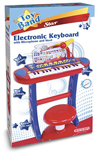 Bontempi- Teclado electrónico de 31 Teclas con micrófono, Patas y Taburete (Spanish Business Option Tradding 13 3240)