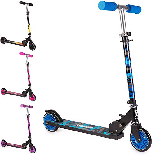 Bopster Patinete Plegable para niños - Azul Camuflaje