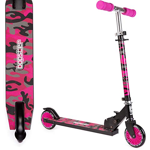 Bopster Patinete Plegable para niños - Rosa Camuflaje