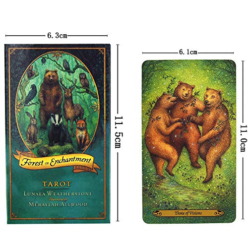 Bosque del Encanto Tarot 78 Tarjetas Consola de Juegos con E Junta Guía adivinación de Lectura de la Luna Amor Cerca de mi Partido de la Familia Principiantes Tarjetas de la diversión Juegos