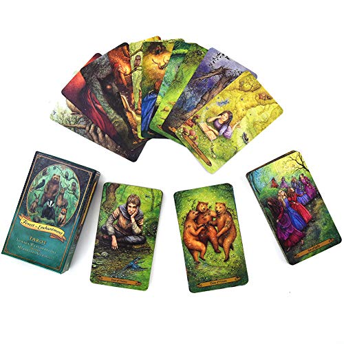 Bosque del Encanto Tarot 78 Tarjetas Consola de Juegos con E Junta Guía adivinación de Lectura de la Luna Amor Cerca de mi Partido de la Familia Principiantes Tarjetas de la diversión Juegos