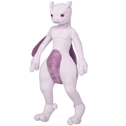 Boti 35799 - Peluche de acción Mewtwo, Conocido por Pokémon película Detective Pikachu, 30 cm de Alto, para acurrucarse y Jugar, imprescindible para Todos los Fans,, Multicolor