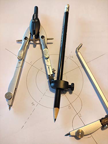 BOTTI Juego de 6 barandillas de metal profesional con apertura rápida y barras articulables, con extensión, sacapuntas extra y minas para escuela media superior técnica, fabricado en Italia