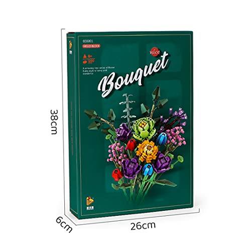 BOUN Bloque de Construcción de Flores, Botanical Ramo de Flores Set de Construcción Compatible con Lego 10280, 999 Piezas