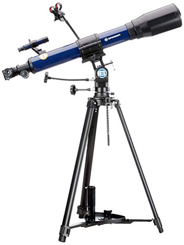 Bresser Skylux 9618760LC1000 - Telescopio con Soporte para Smartphone y Filtro Solar, 70/700 mm, Color Azul Oscuro