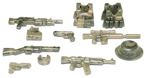 BrickArms Camo Combat Pack Charlie | Set de armas personalizadas | Compatible con figuras Lego®