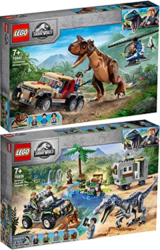 BRICKCOMPLETE Lego 75935 Baryonyx - Juego de 2 medidores de fuerza: la búsqueda del tesoro y 76941 seguimiento del Carnotaurus