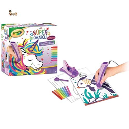 BricoLoco. Super ceraboli Crayola Unicornio. Calienta crayón. Juego de manualidades pintar