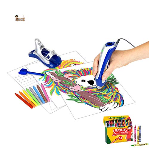 BricoLoco. Super ceraboli Koala. Crayola calienta crayón. Juego de manualidades para pintar con recambio de 64 ceras de colores