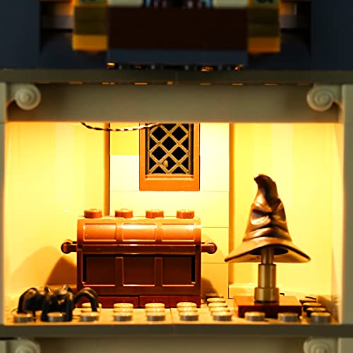 BRIKSMAX Kit de iluminación LED con Control Remoto de Sonido multifunción para Lego Harry Potter Gran Comedor de Hogwarts, Compatible con Lego 75954 - No Incluye el Set Lego