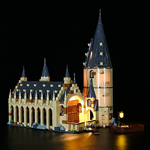 BRIKSMAX Kit de iluminación LED con Control Remoto de Sonido multifunción para Lego Harry Potter Gran Comedor de Hogwarts, Compatible con Lego 75954 - No Incluye el Set Lego