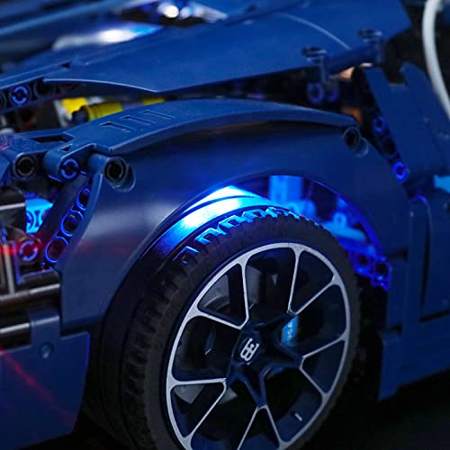 BRIKSMAX Kit de iluminación LED Control Remoto de Sonido multifunción para Lego Technic Bugatti Chiron, Compatible con Lego 42083 - No Incluye el Set Lego