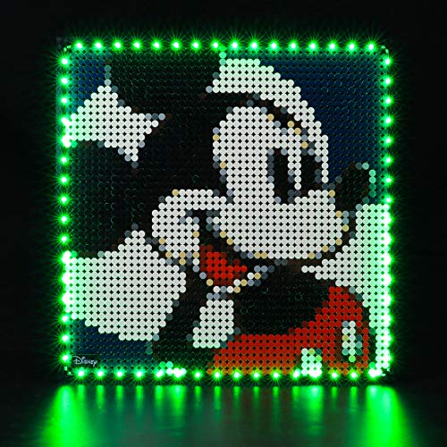 BRIKSMAX Kit de iluminación LED Lego Disney Mickey Mouse de Disney - Compatible con Lego 31202 Building Blocks Model- No incluir el Conjunto de Lego（Versión de Control Remoto）