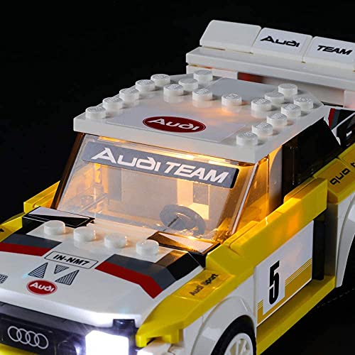 BRIKSMAX Kit de Iluminación Led para 1985 Audi Sport Quattro S1,Compatible con Ladrillos de Construcción Lego Modelo 76897, Juego de Legos no Incluido