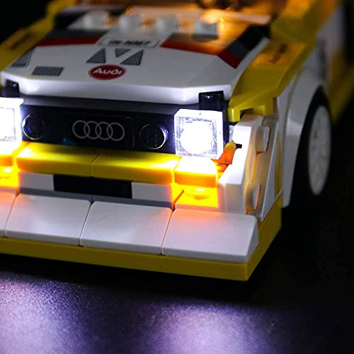 BRIKSMAX Kit de Iluminación Led para 1985 Audi Sport Quattro S1,Compatible con Ladrillos de Construcción Lego Modelo 76897, Juego de Legos no Incluido