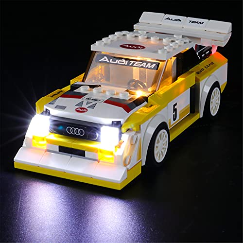 BRIKSMAX Kit de Iluminación Led para 1985 Audi Sport Quattro S1,Compatible con Ladrillos de Construcción Lego Modelo 76897, Juego de Legos no Incluido