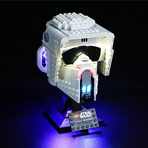 BRIKSMAX Kit de iluminación LED para casco LEGO Star Wars Scout Trooper™ – Compatible con Lego 75305 Building Blocks Model- No incluye el juego Lego