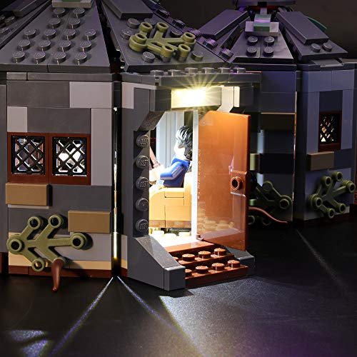 BRIKSMAX Kit de Iluminación Led para Harry Potter Cabaña de Hagrid Rescate de Buckbeak,Compatible con Ladrillos de Construcción Lego Modelo 75947, Juego de Legos no Incluido