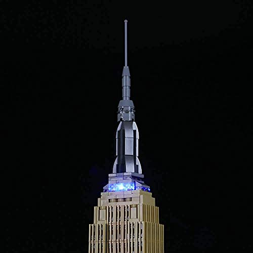 BRIKSMAX Kit de Iluminación Led para Lego Architecture Empire State Building,Compatible con Ladrillos de Construcción Lego Modelo 21046, Juego de Legos no Incluido